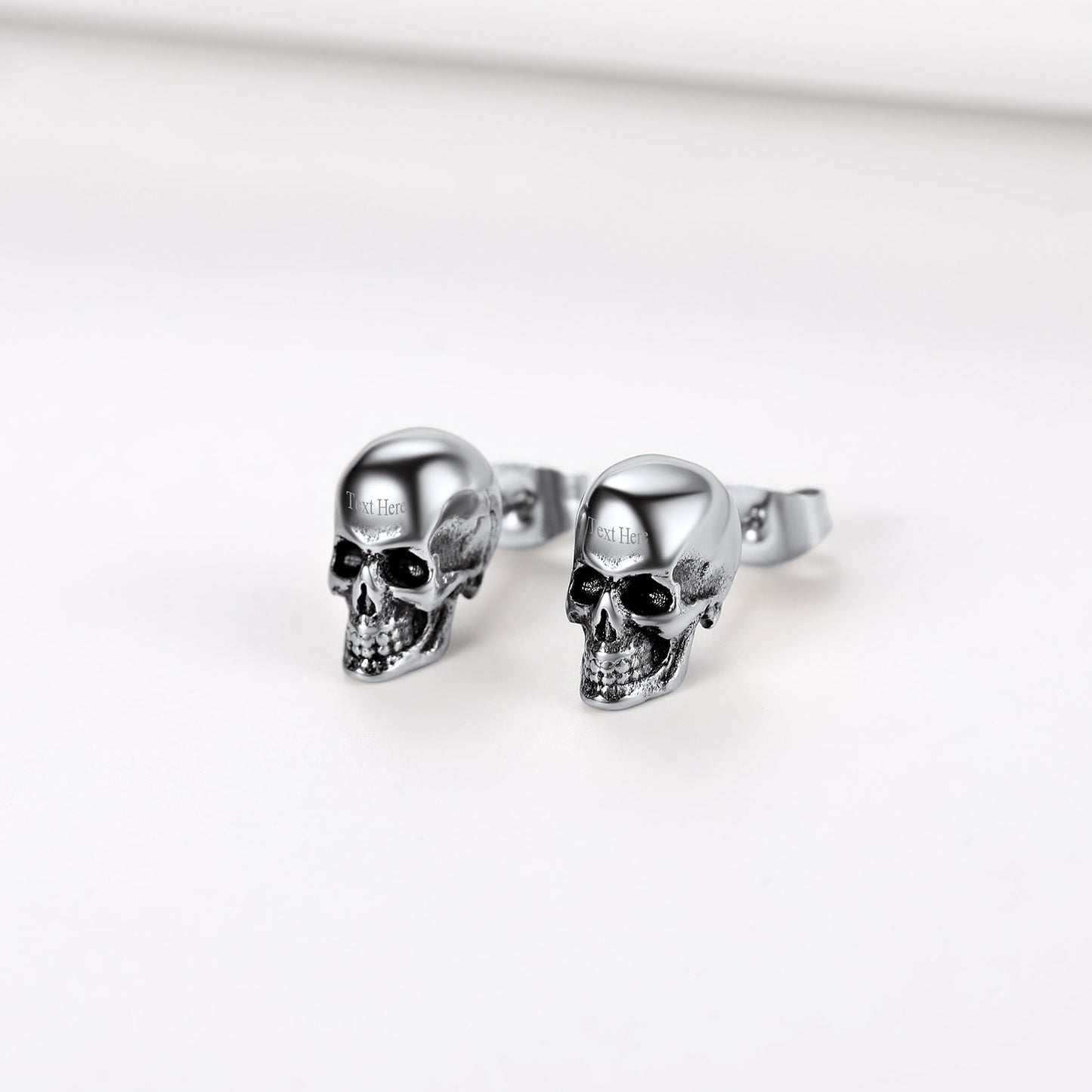 Richsteel Stainless Steel Skull Earrings