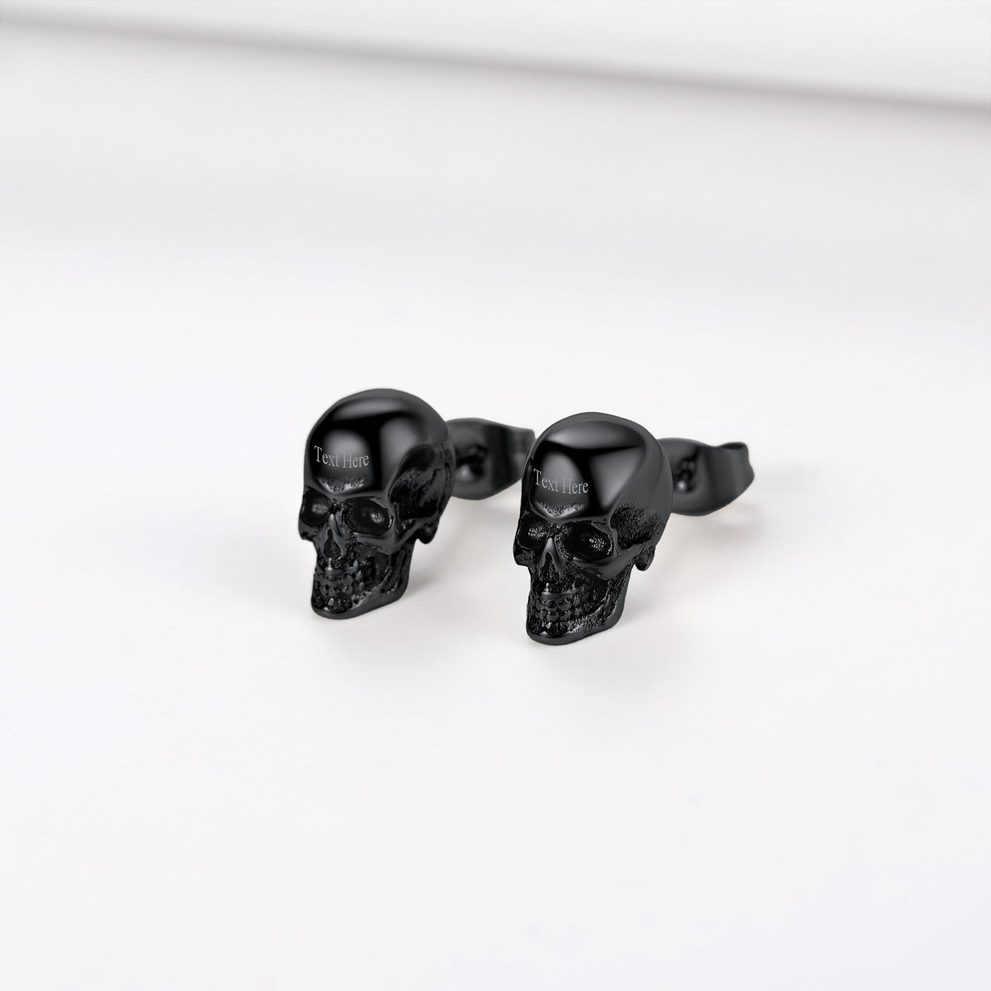 Richsteel Stainless Steel Skull Earrings