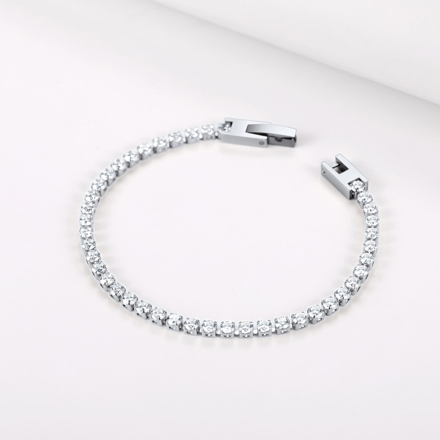 Richsteel Cubic Zirconia Tennis Bracelet