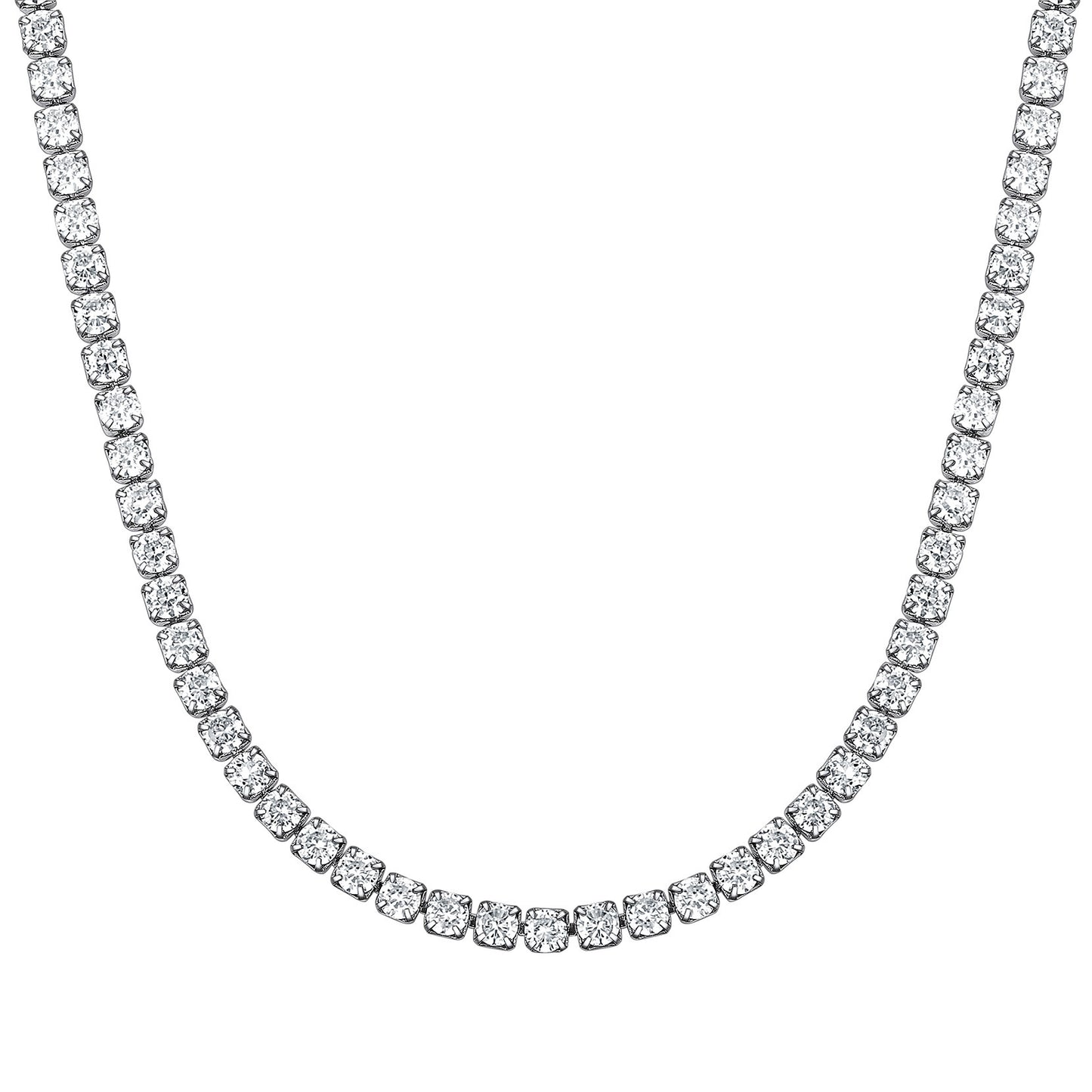 Richsteel 3mm Cubic Zirconia Tennis Chain Necklace