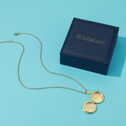 RichSteel Lockets Custom Photo Locket in 18K Gold Plated