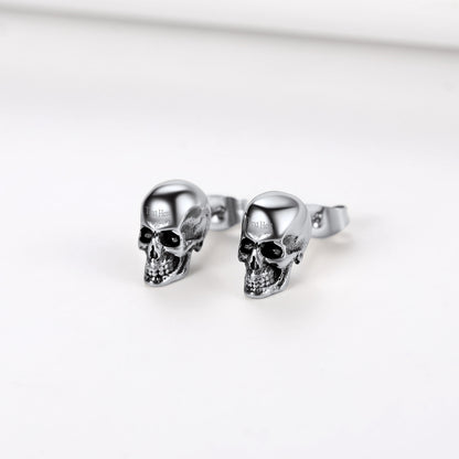 Richsteel Stainless Steel Skull Earrings