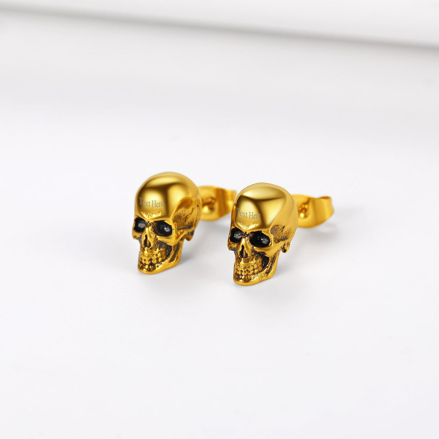 Richsteel Stainless Steel Skull Earrings