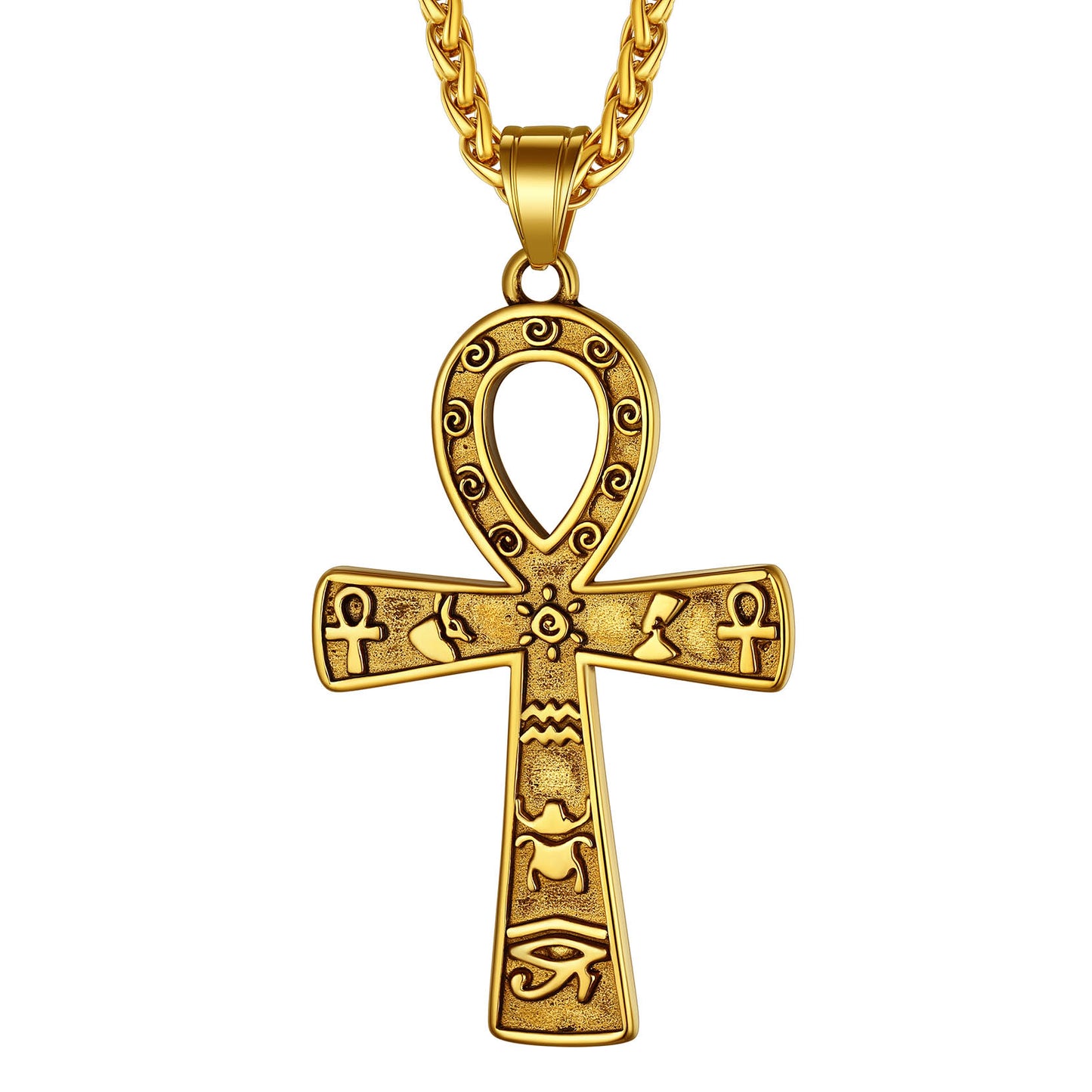 Richsteel Ankh Cross Pendant Necklace