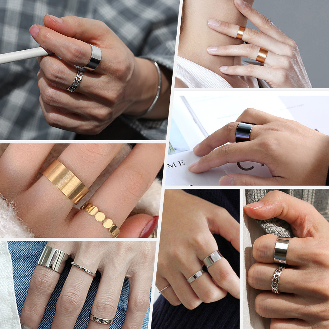 Richsteel Stainless Steel Open Band Ring
