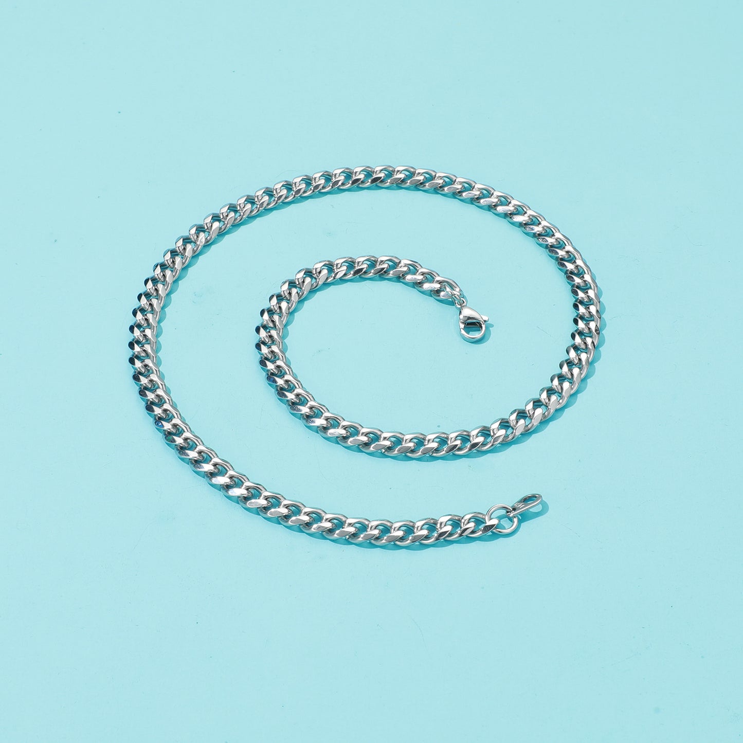 RichSteel Necklaces 6mm Cuban Chain in Stainless Steel - 18 Inches