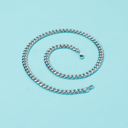 RichSteel Necklaces 6mm Cuban Chain in Stainless Steel - 18 Inches